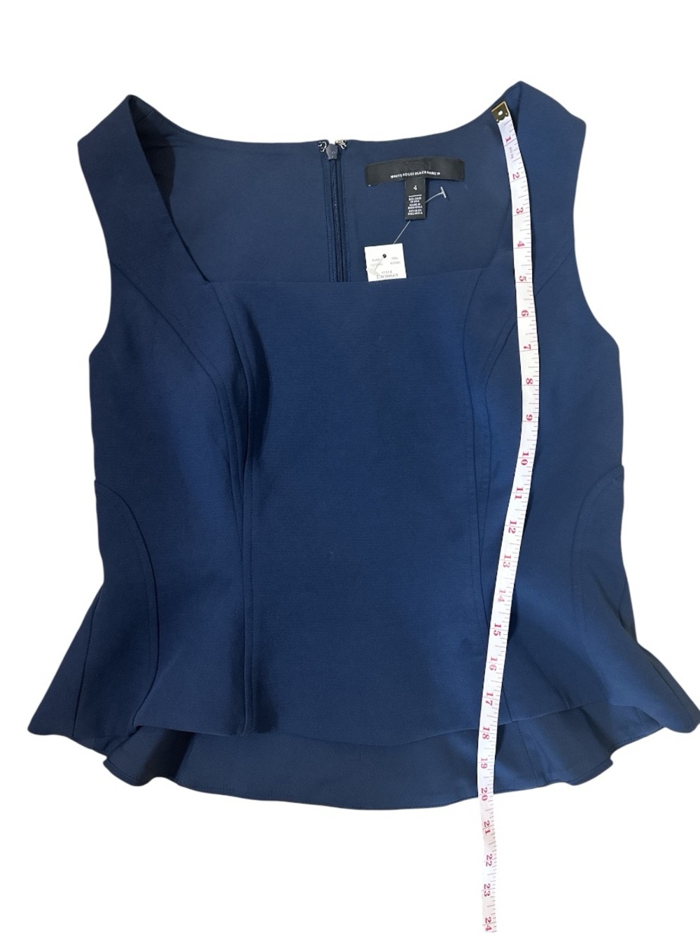 White House Black Market Peplum Bustier Tank Size 4 NWT - Picture 7 of 9